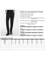 Black Gothic Embroidered Skeleton Pattern Pants for Men