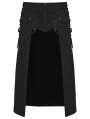 Black Gothic Punk Personalized Street Skirt for Men