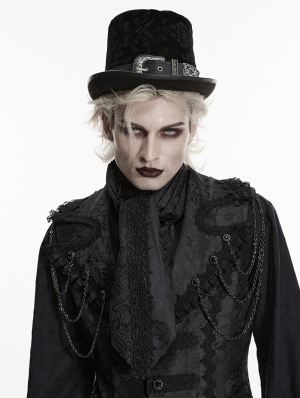 Black Gorgous Vintage Gothic Jacquard Tie for Men