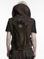 Coffee Gothic Skull Studs Punk Chain Backpack