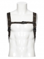 Coffee Gothic Skull Studs Punk Chain Backpack