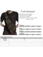 Coffee Gothic Punk Skull Studded Backpack