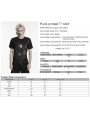 Black Gothic Printed Punk Mesh Spliced T-Shirt for Men
