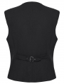 Black Gothic Punk Open Structure Vest for Men