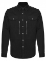 Black Handsome Punk Zipper Gothic Shirt for Men