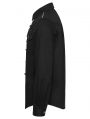 Black Handsome Punk Zipper Gothic Shirt for Men