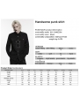 Black Handsome Punk Zipper Gothic Shirt for Men