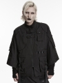 Black Gothic Punk Functional Loose Sleeve Jacket for Men