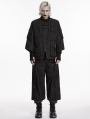 Black Gothic Punk Functional Loose Sleeve Jacket for Men