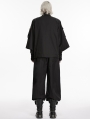 Black Gothic Punk Functional Loose Sleeve Jacket for Men