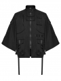 Black Gothic Punk Functional Loose Sleeve Jacket for Men
