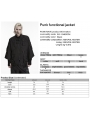 Black Gothic Punk Functional Loose Sleeve Jacket for Men