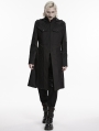 Black Dark Gothic Punk Functional Hooded Jacket for Men