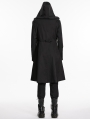 Black Dark Gothic Punk Functional Hooded Jacket for Men