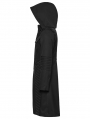 Black Dark Gothic Punk Functional Hooded Jacket for Men