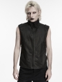Black Dark Gothic Punk Functional Vest for Men