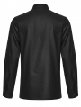 Black Gothic Dark Punk Asymmetric Placket Shirt for Men