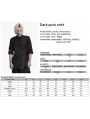 Black Gothic Dark Punk Asymmetric Placket Shirt for Men