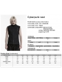 Black Gothic Cyberpunk Rivets Zipper Vest for Men