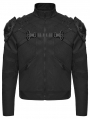 Black Gothic Punk Functional Future Armor Coat for Men