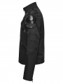 Black Gothic Punk Functional Future Armor Coat for Men