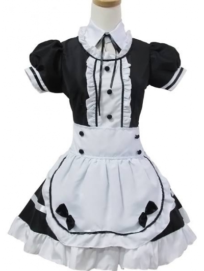 Black and White Sweet Maid Lolita Dress