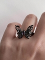 Dark Gothic Punk Butterfly Ring