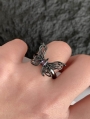 Dark Gothic Punk Butterfly Ring