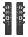 Black Gothic Punk Multi-Buckle Eyelet Strap Gloves