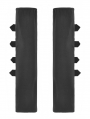 Black Gothic Punk Multi-Buckle Eyelet Strap Gloves