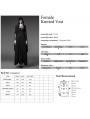 Black Pattern Hooded Gothic Vampire Medieval Dress