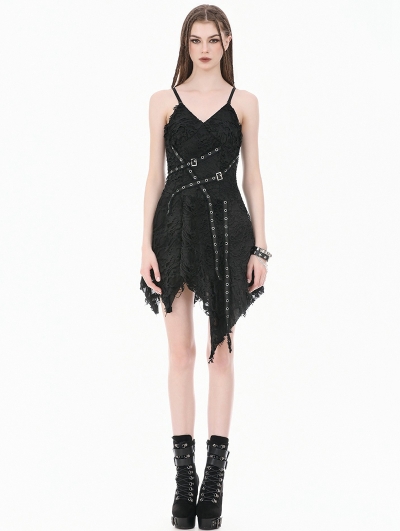 Black Gothic Post-Apocalyptic Shredded Asymmetric Dress