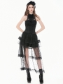 Black Gothic Lolita Diamond Lace Patchwork Layered Tutu Skirt