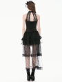 Black Gothic Lolita Diamond Lace Patchwork Layered Tutu Skirt