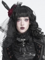 Black Gothic Bat Cross Bow Tie 