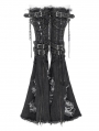 Black Gothic Punk Zip Ripped Flared Leg Warmers