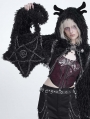Black Gothic Pentagram Chain Plush Crossbody Bag