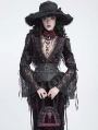 Black and Red Gothic Cross Rose Lace Handbag