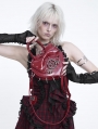 Red Gothic Pentagram Spiked Heart Shaped Handbag