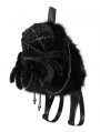 Black Spider Plush Gothic Backpack with Chain
