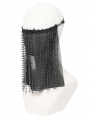 Black Gothic Beaded Tassel Veil Face Mask