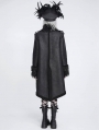 Black Gothic Loose Faux Shearling Patchwork Coat for Women