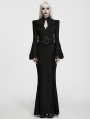 Black Gothic Dark Vintage Fishtail Maxi Dress