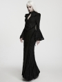 Black Gothic Dark Vintage Fishtail Maxi Dress