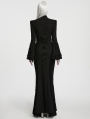 Black Gothic Dark Vintage Fishtail Maxi Dress