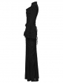 Black Gothic Dark Vintage Fishtail Maxi Dress