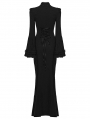 Black Gothic Dark Vintage Fishtail Maxi Dress
