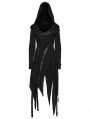 Black Gothic Punk Hooded Asymmetrical Dress