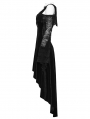 Black Gothic Bead Tassel Lace Sleeve Velvet Dress