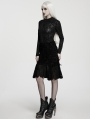 Black Gothic Vintage Lace Short Fishtail Skirt